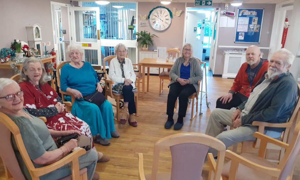 Astbury Lodge residents engaged in an Activity for New Year