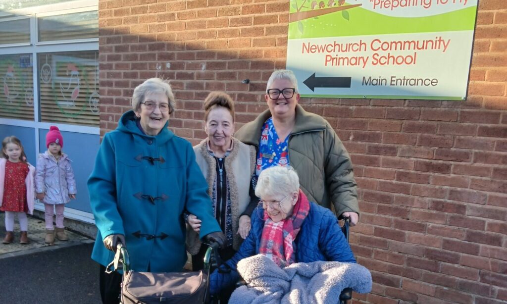 Holcroft Grange Christmas fayre with residents, staff, and festive stalls