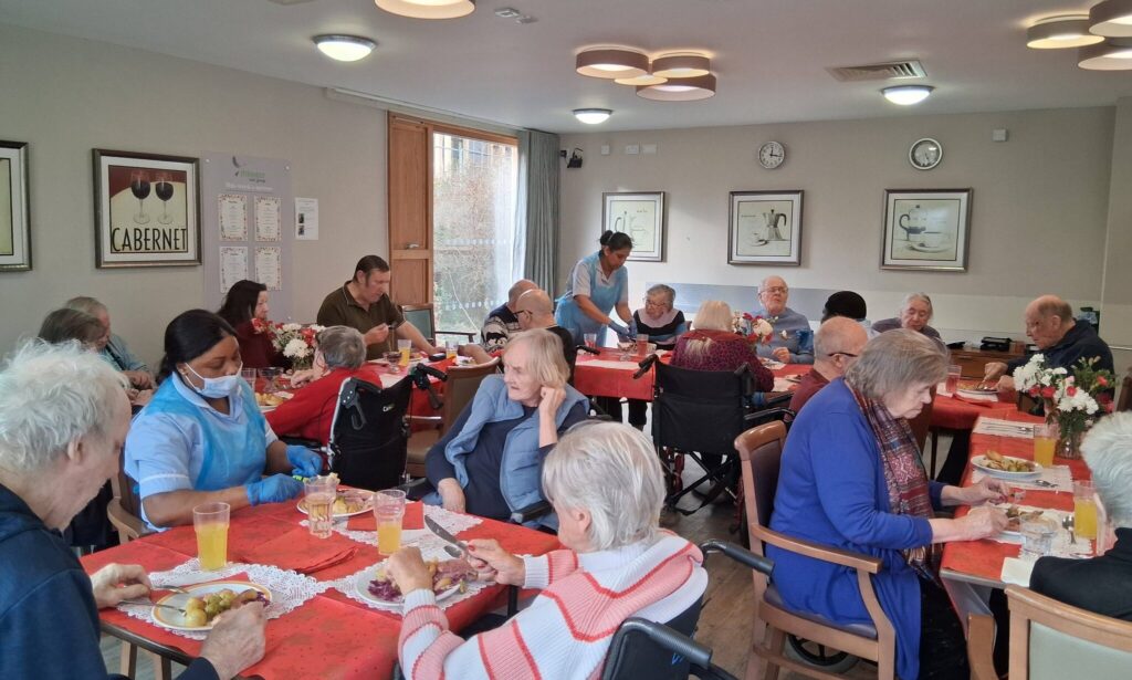 The Lakes residents enjoying their new year lunch